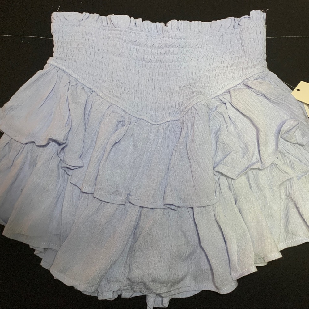 Baby blue ruffle skirt